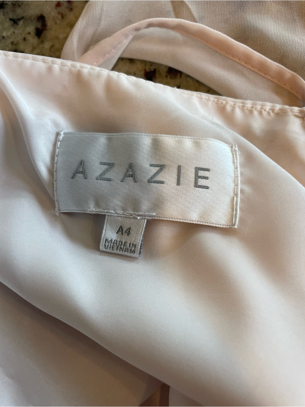 Azazie formal Back-Tie Chiffon Maxi Dress in Soft Blush 4 - Picture 6 of 8